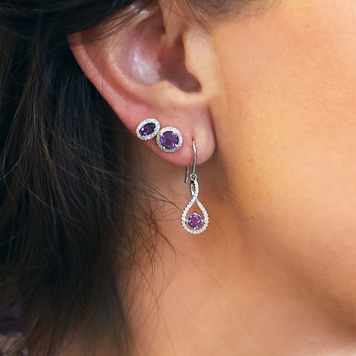 Popsicle Amethyst & Diamond Earrings – Steven Singer Jewelers