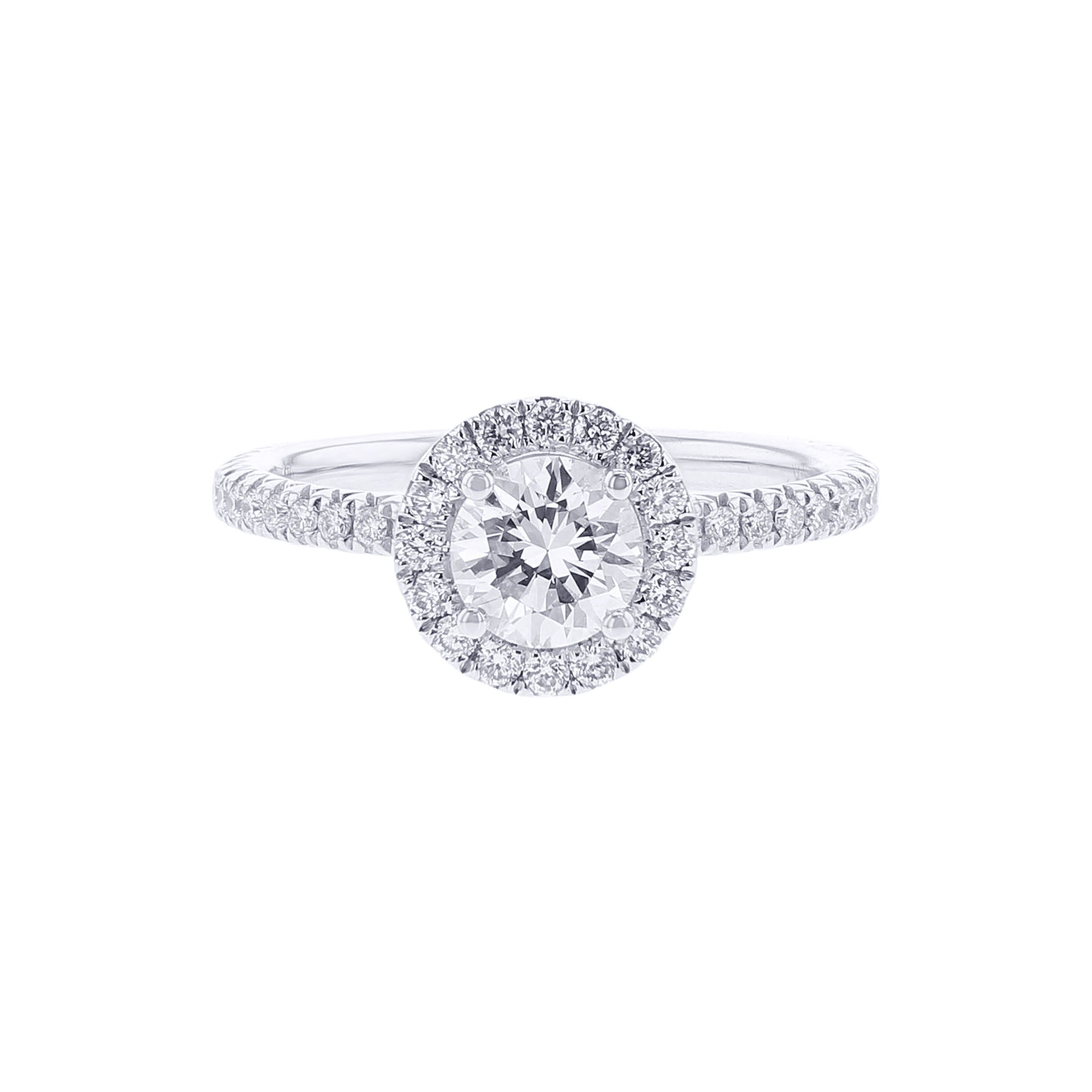 Saylor Certified Ready for Love Diamond Halo Engagement Ring 1ct
