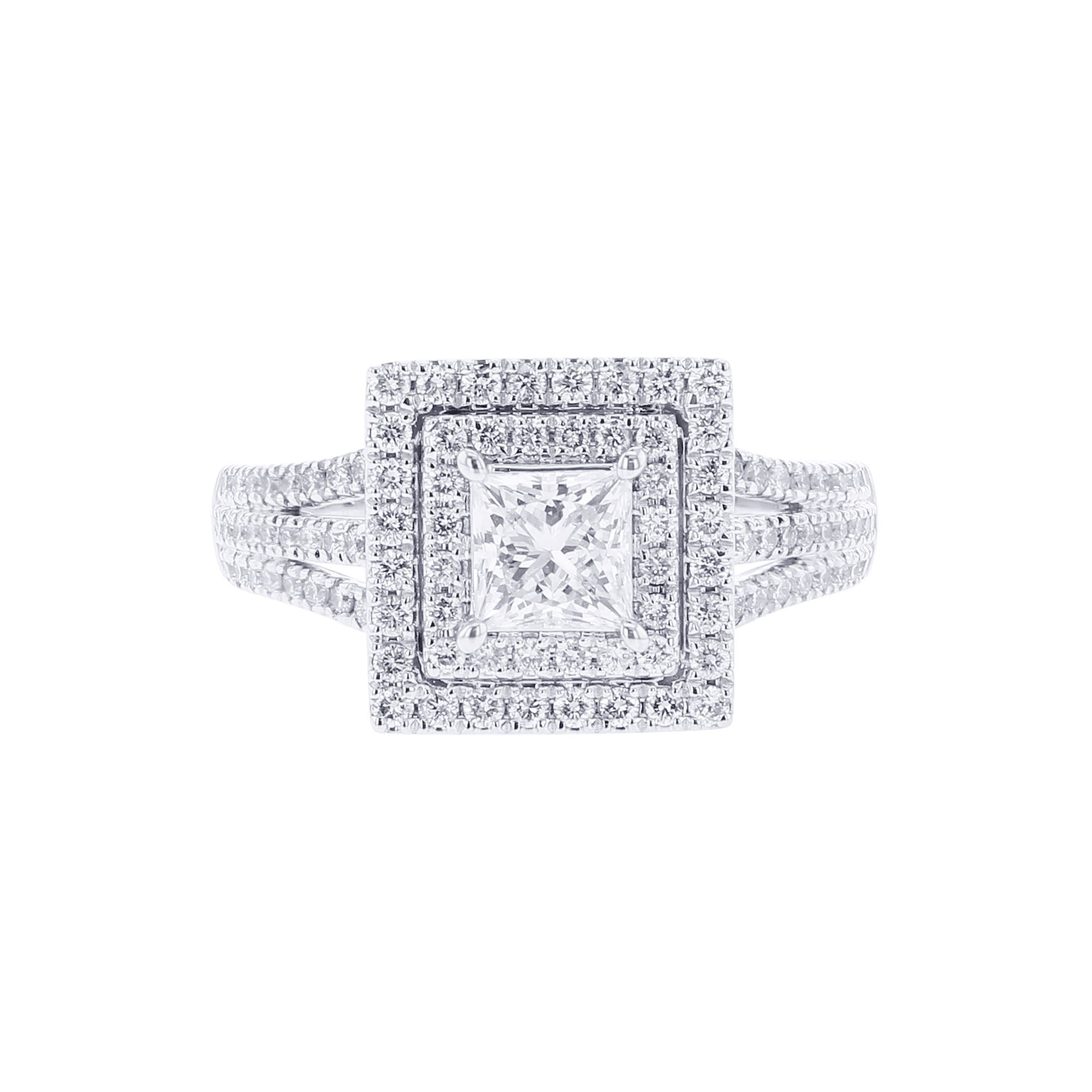 Millie Princess Double Halo Ready for Love Diamond Engagement Ring