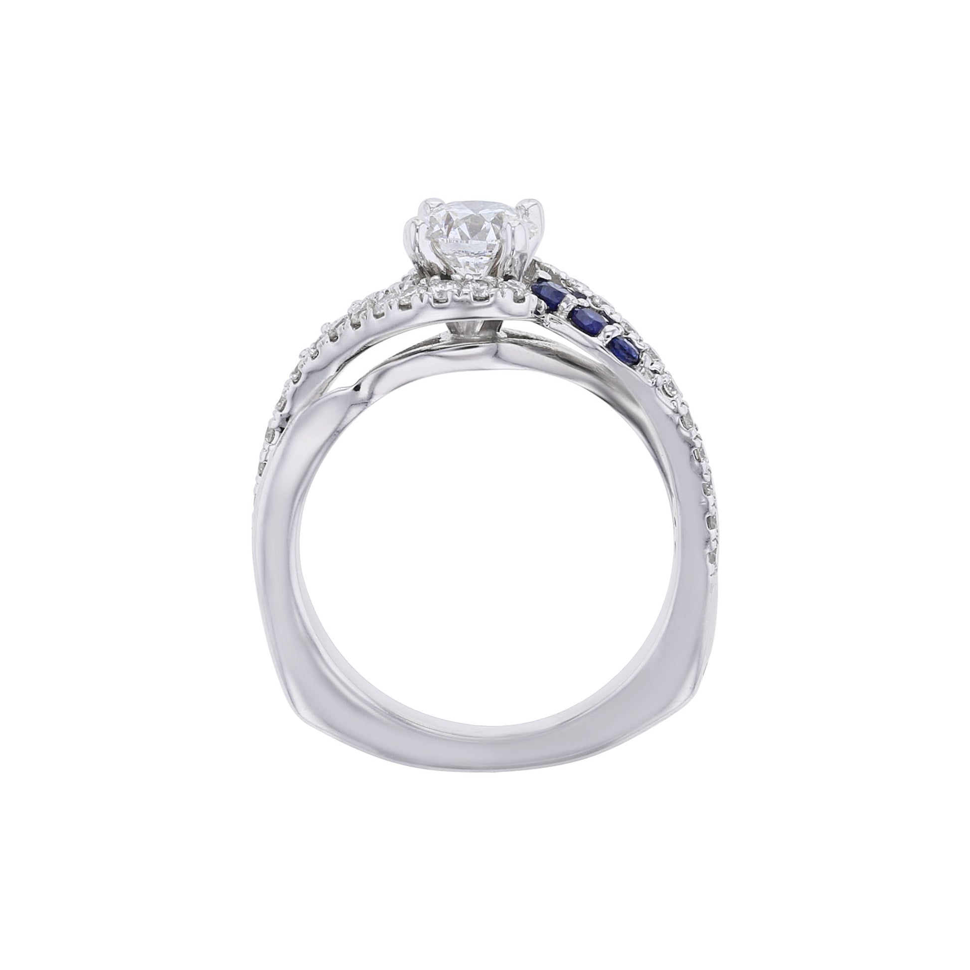 Bebe Certified Ready for Love Diamond and Sapphire Engagement Ring