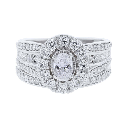 Donatella Oval Halo Ready for Love Diamond Bridal Set