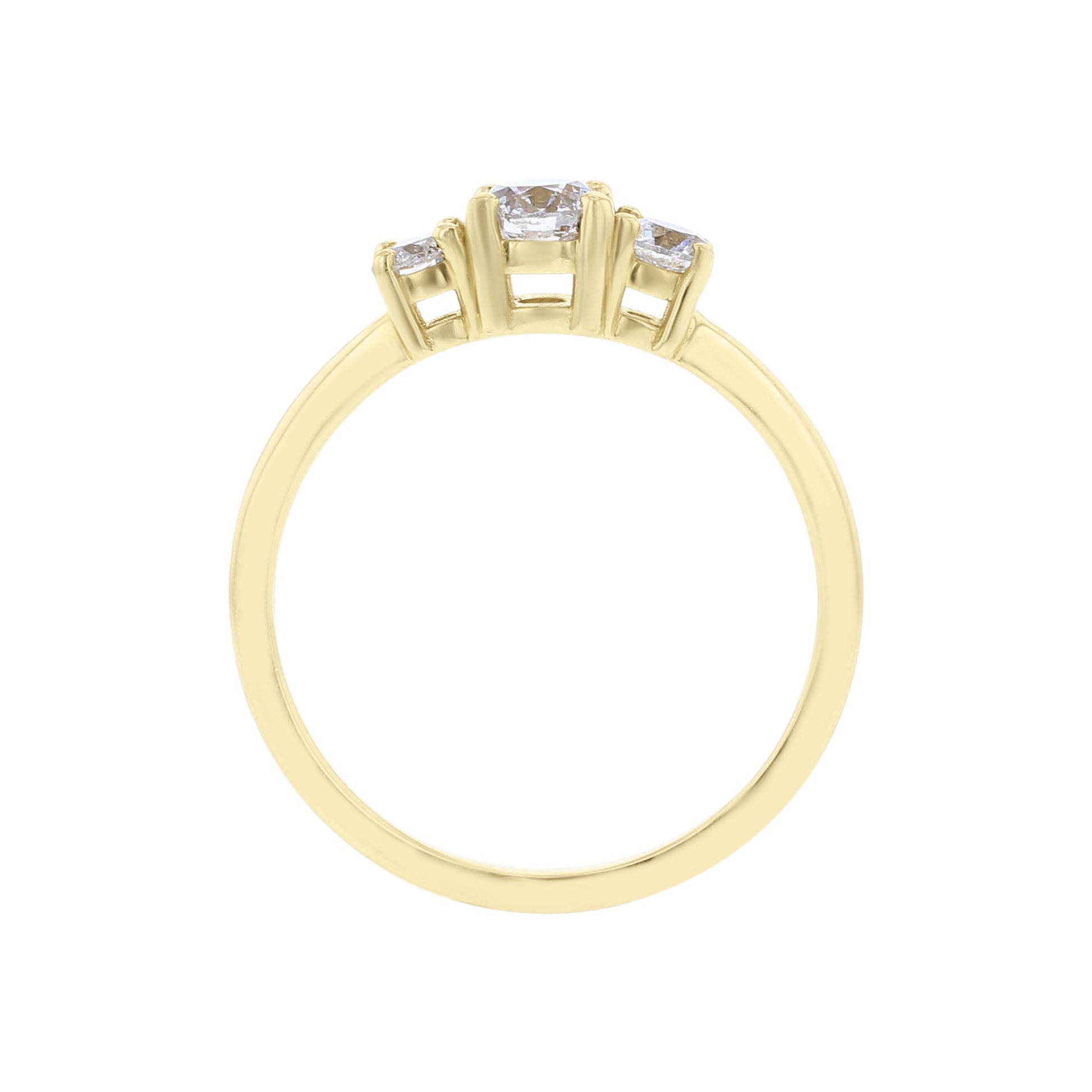Dolores Three Stone Ready for Love Diamond Engagement Ring