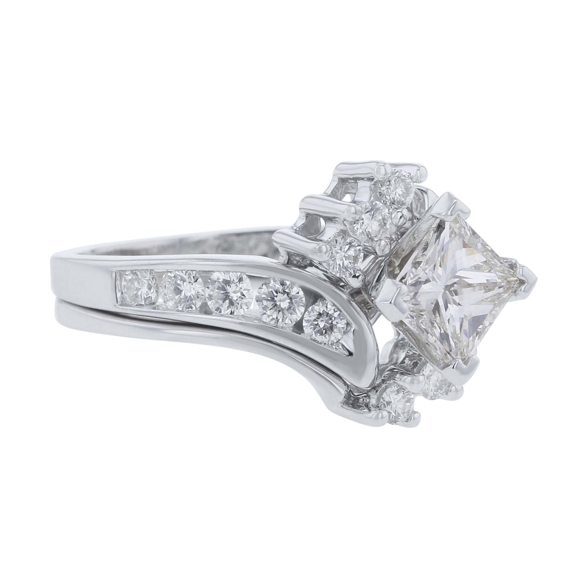 Princess Diamond Certified Ready for Love Bridal Set- 1 9/10 Carats
