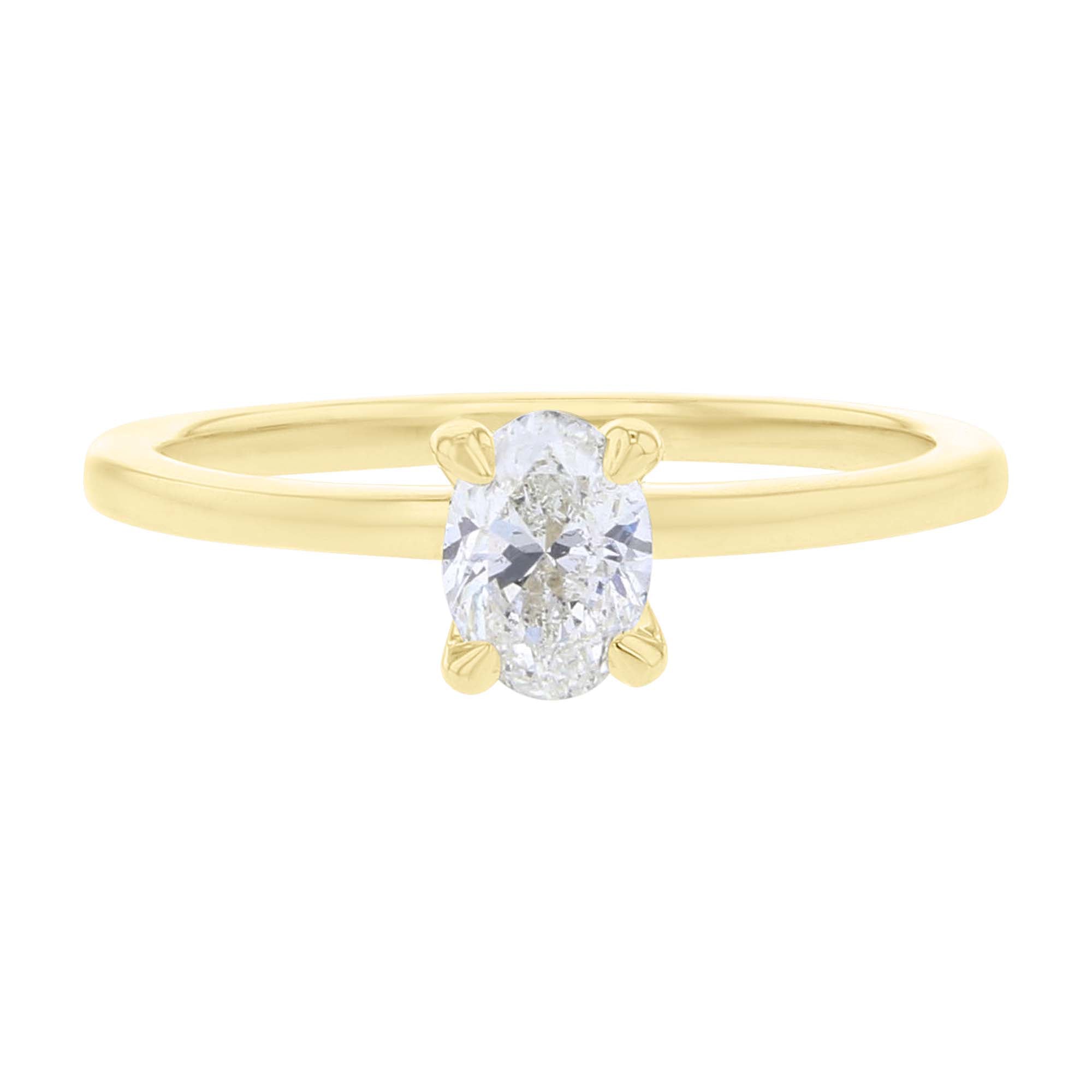 Kissing Swan Oval Ready for Love Certified Diamond Engagement Ring 1/2ct