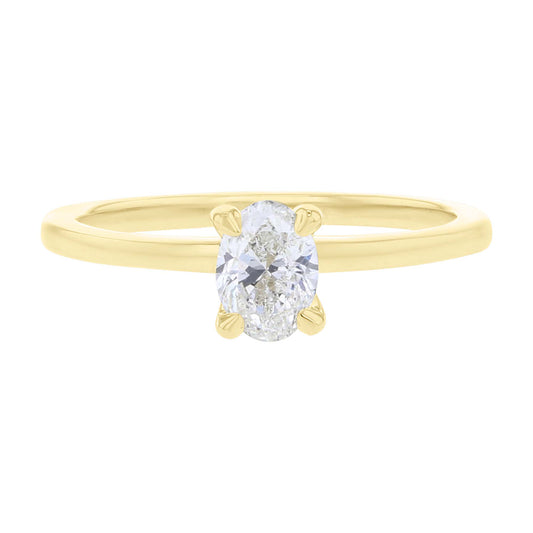 Kissing Swan Oval Ready for Love Certified Diamond Engagement Ring 1/2ct