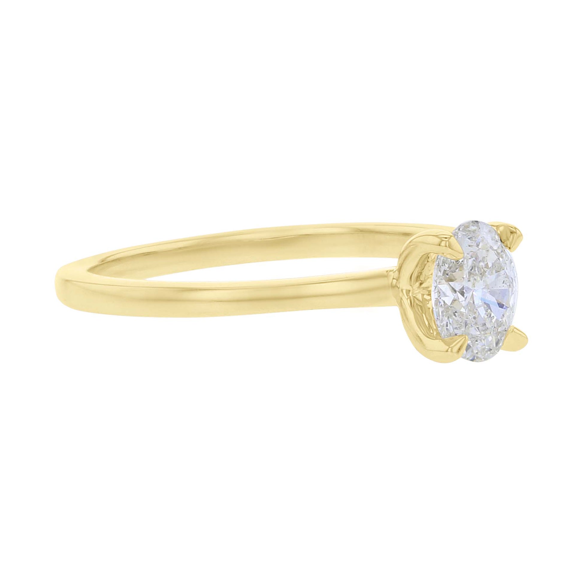 Kissing Swan Oval Ready for Love Certified Diamond Engagement Ring 1/2ct