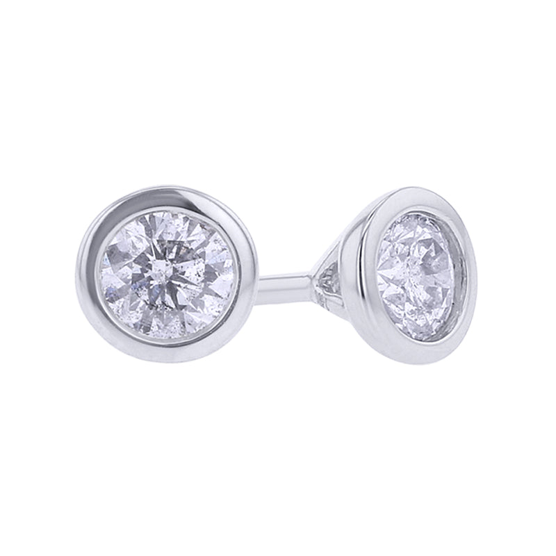 Blake Bezel Stud Earrings 1/3ct