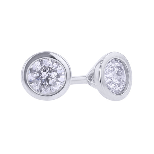 Blake Bezel Stud Earrings 1/3ct