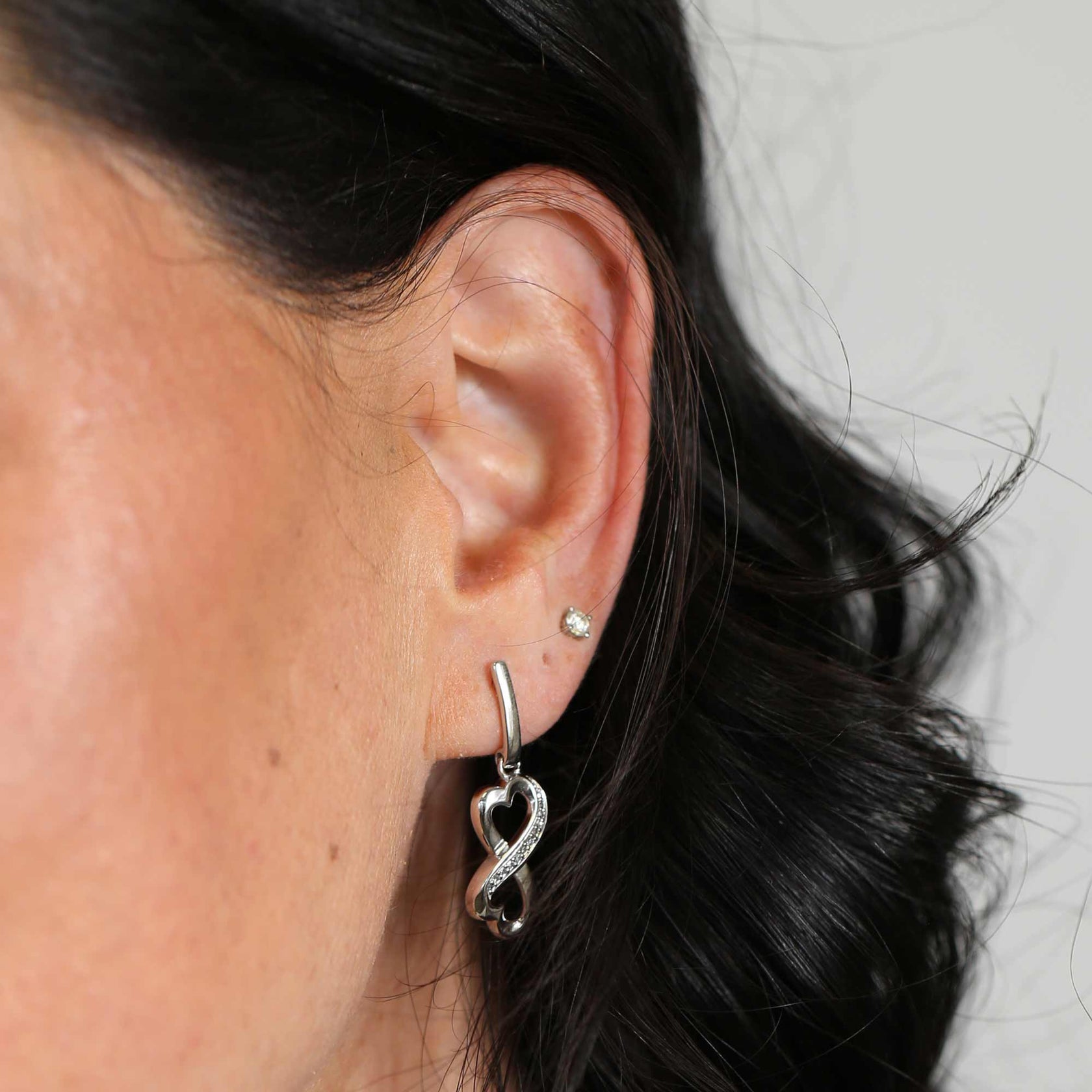 Follow Your Heart Silver Diamond Earrings – Steven Singer Jewelers