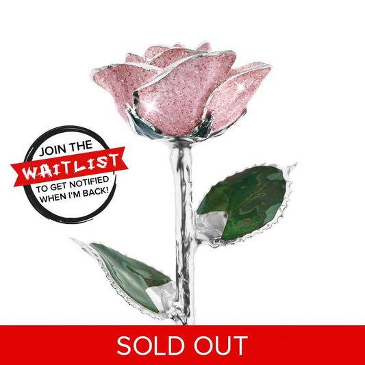 Frosted Lilac Platinum Dipped Rose