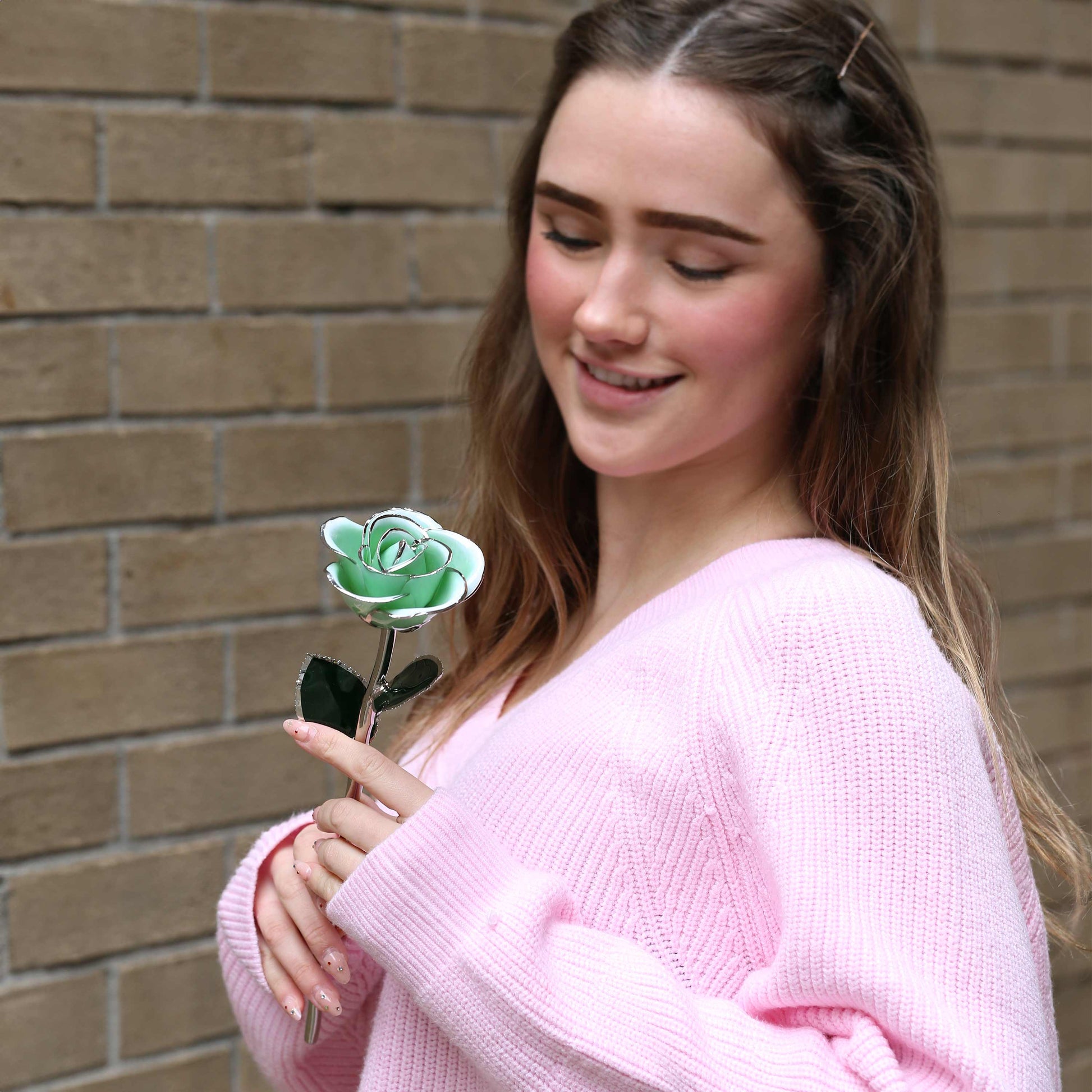 Mint To Be Platinum Dipped Rose