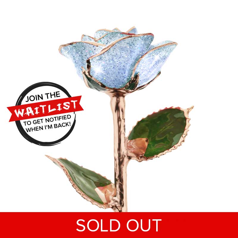 Mystic Blue Rose Gold Dipped Rose