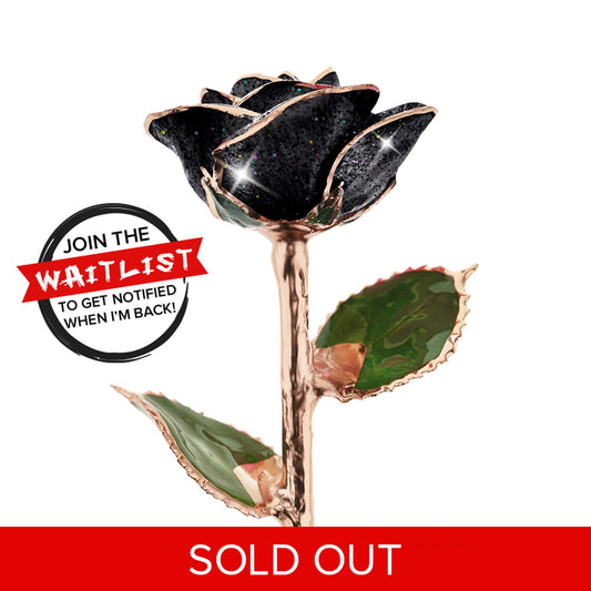 Black Diamond Rose Gold Dipped Rose
