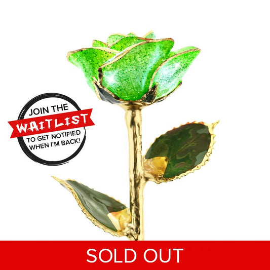 Neon Green 24kt Gold Dipped Rose