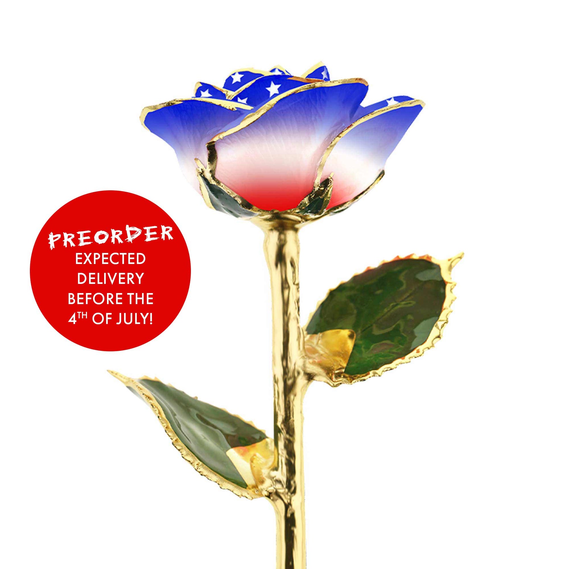 USA 24k Gold Dipped American Beauty Rose