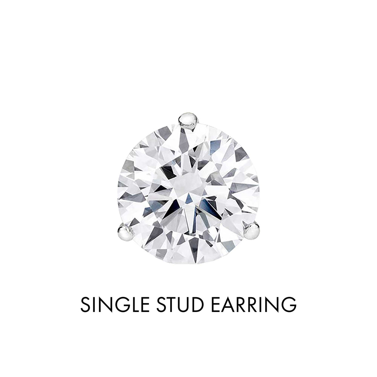 Get Naked Diamond Stud Earrings 1ct