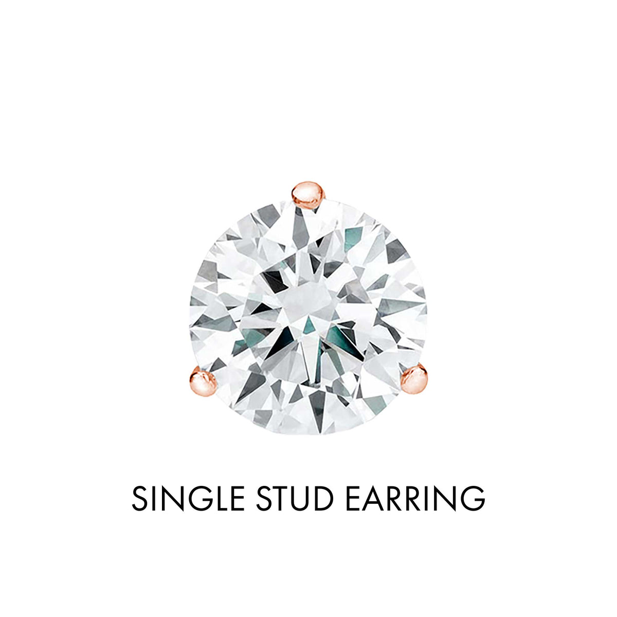 Get Naked Diamond Stud Earrings 1ct