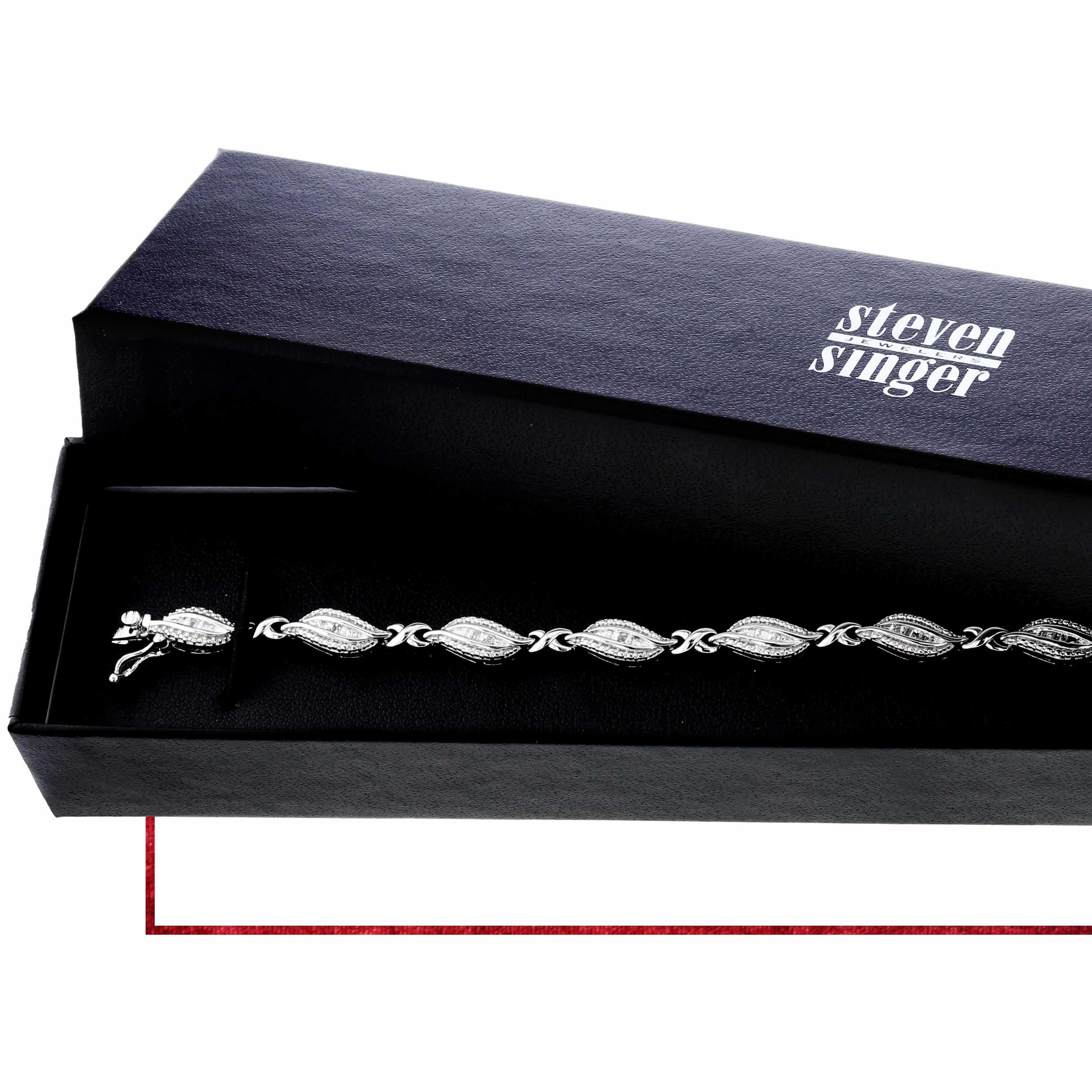 Our At Last Diamond Bracelet pictured in our Signature Steven Singer Black Gift Box.