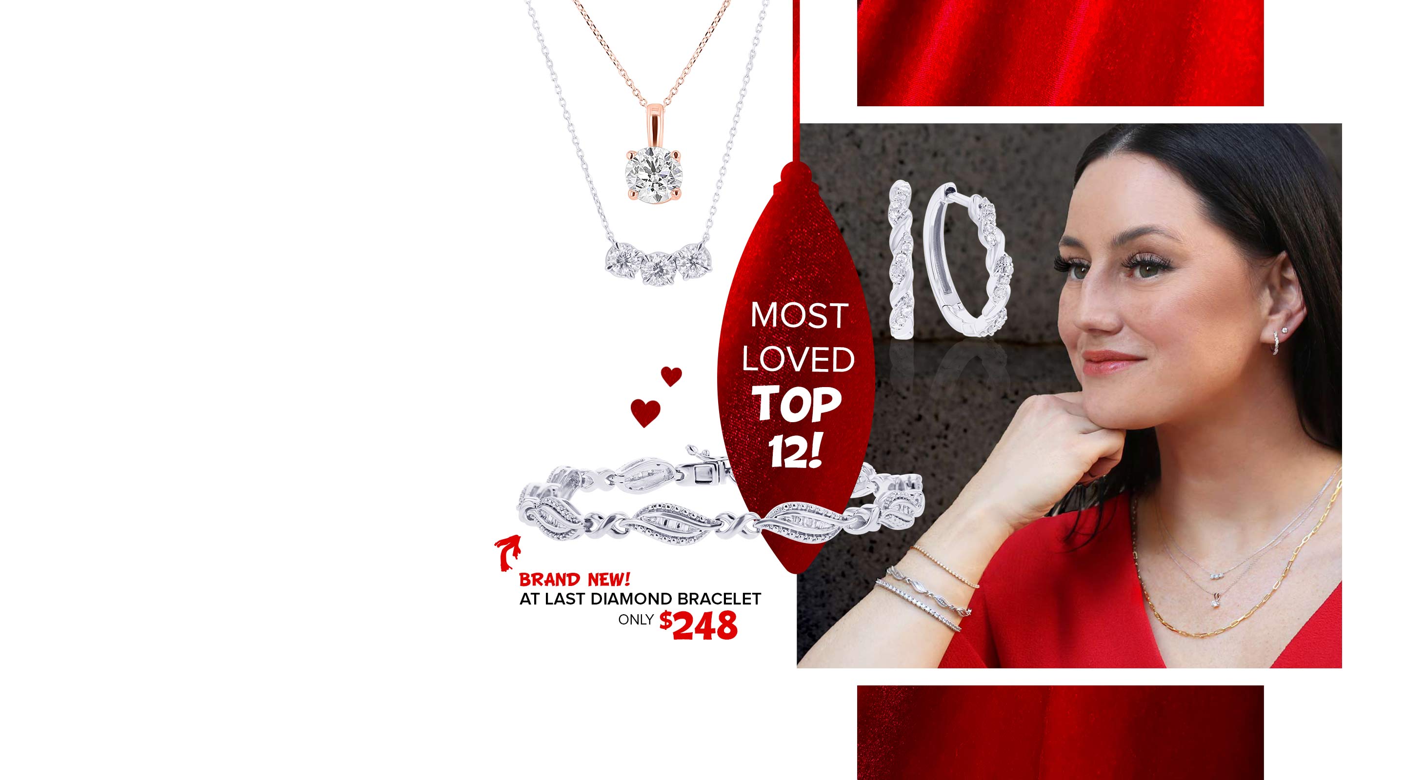 Our most loved top 12 diamond gifts for holiday featuring bracelets, necklaces, earrings and more.