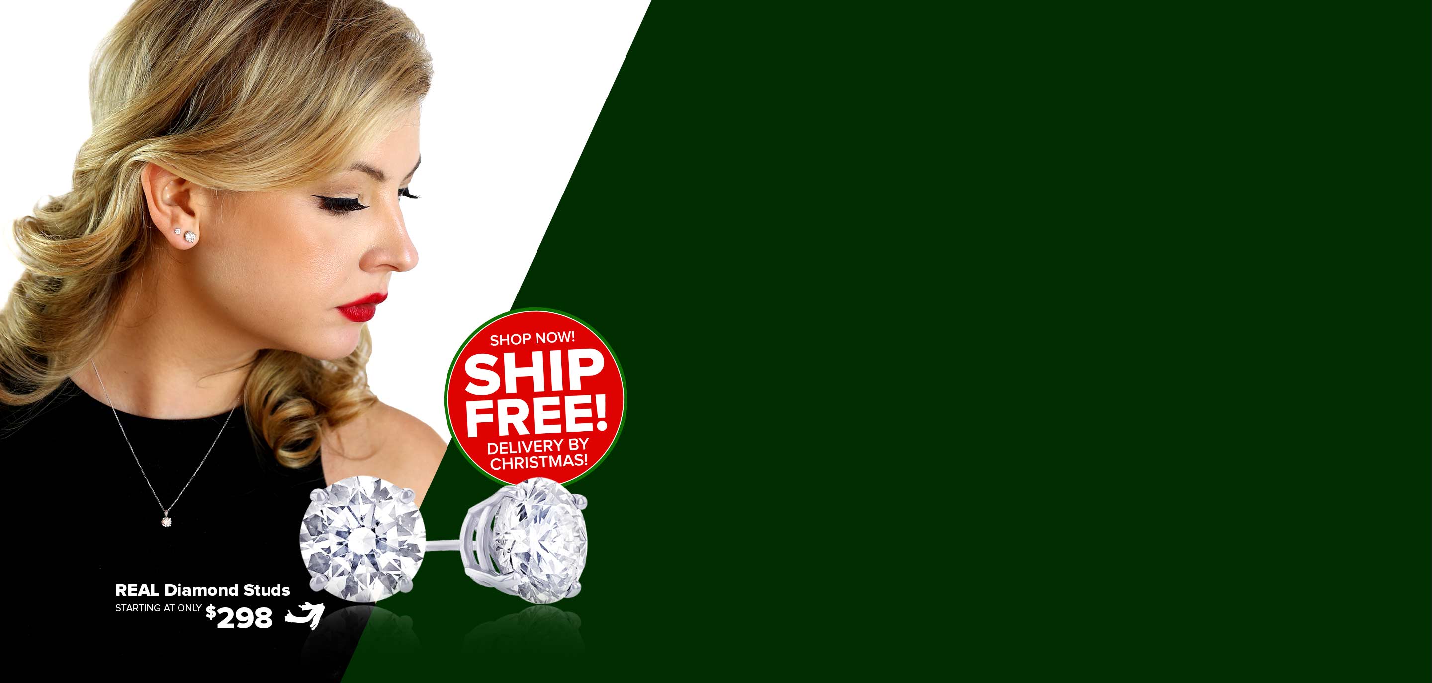 Diamond Stud Earrings are our top selling gift during the holidays! We are still offering fast and free shipping in time for Christmas!