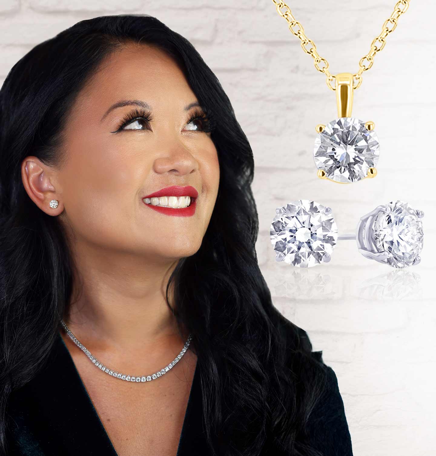 Our favorite classic diamond jewelry including diamond studs, solitaire necklaces, tennis bracelets, and more!
