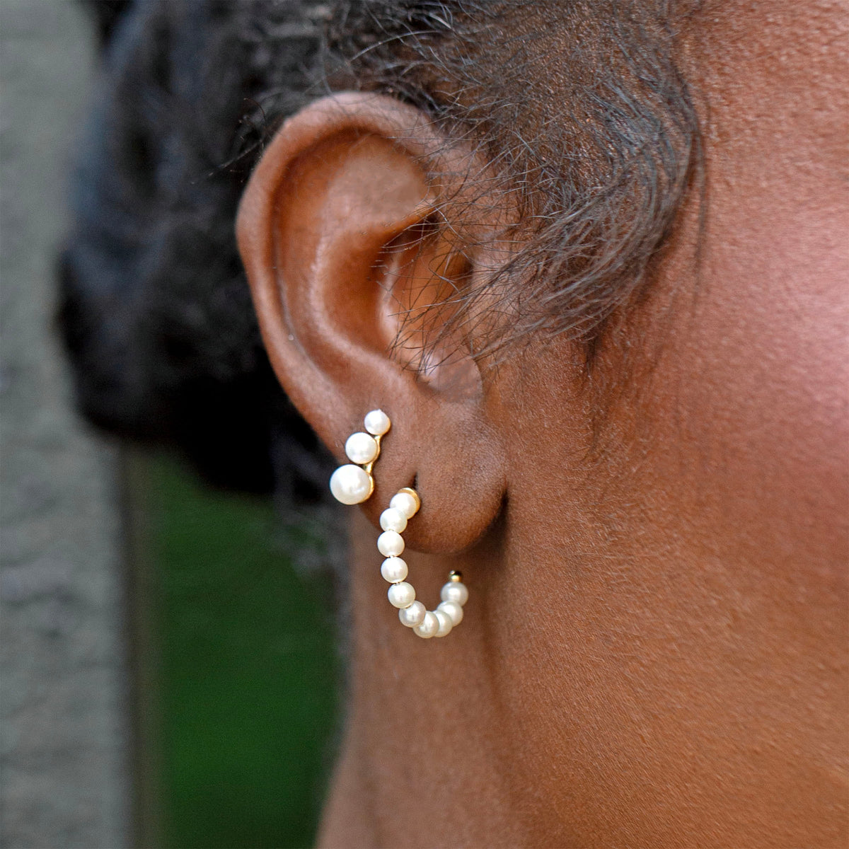 Michelle Pearl Climber Earrings