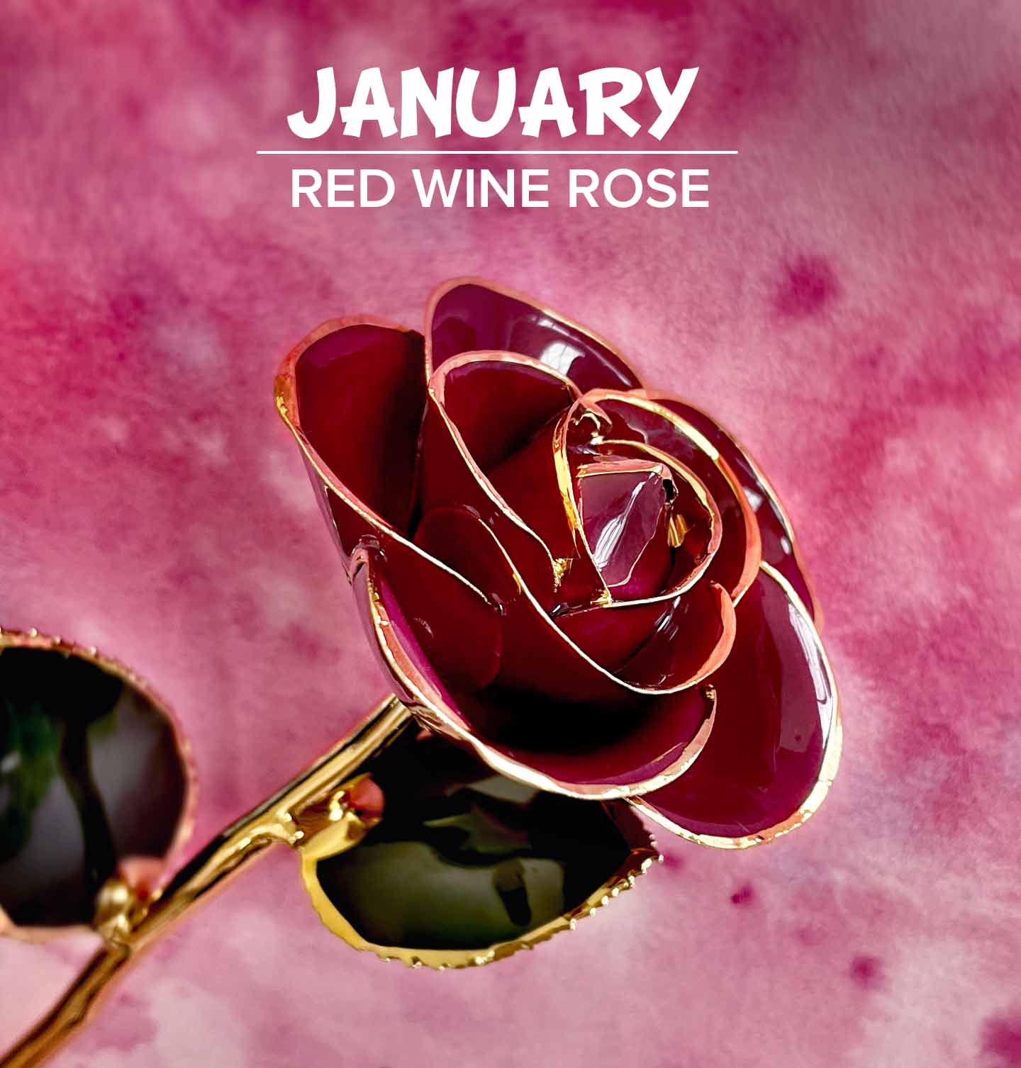 Our Red Wine Rose for January Garnet birthstones.