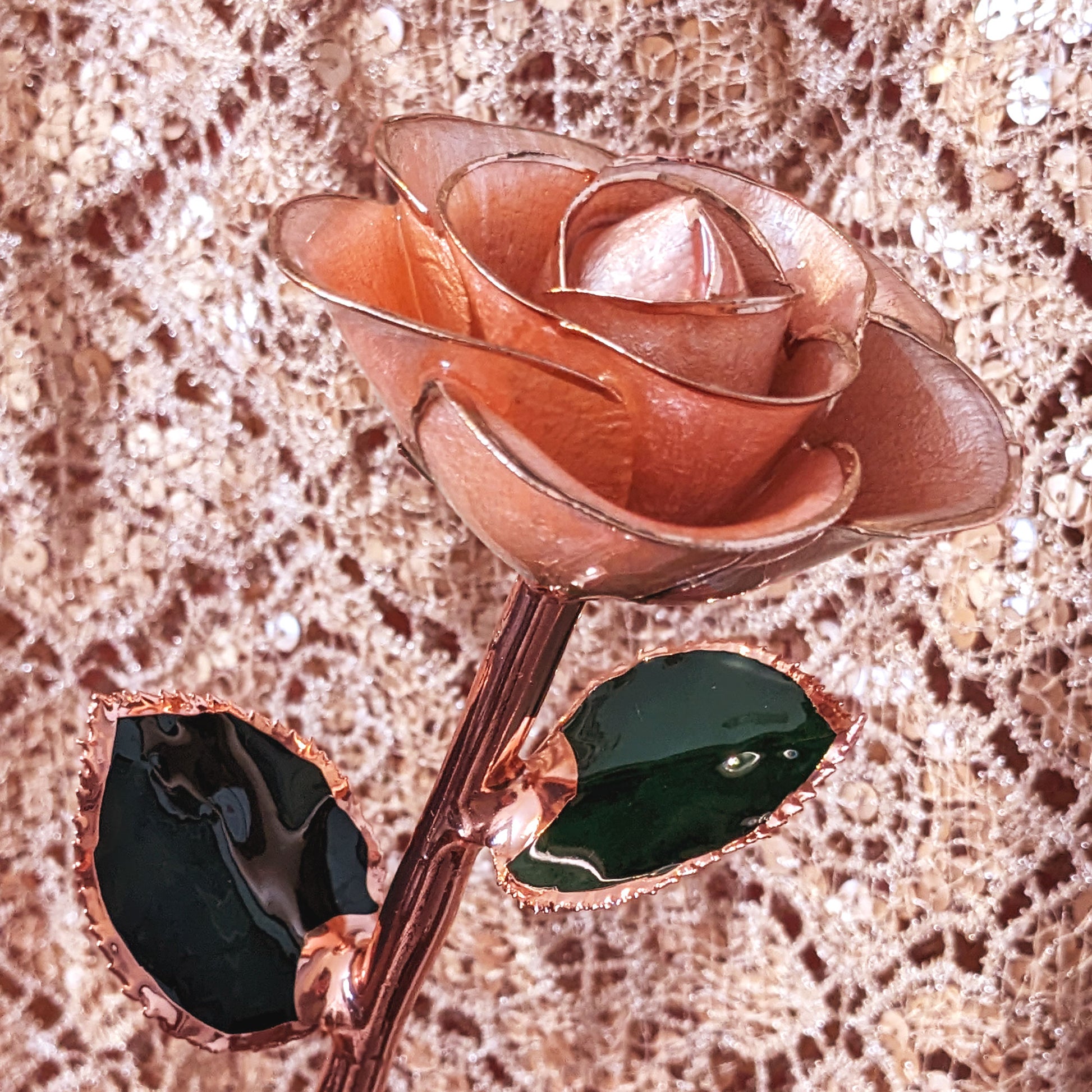 I Love You Rose Gold Dipped Rose