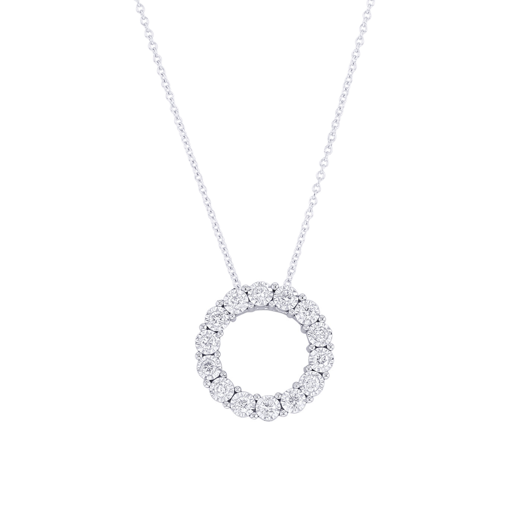 Mirage Circle Diamond Necklace 1/3ct