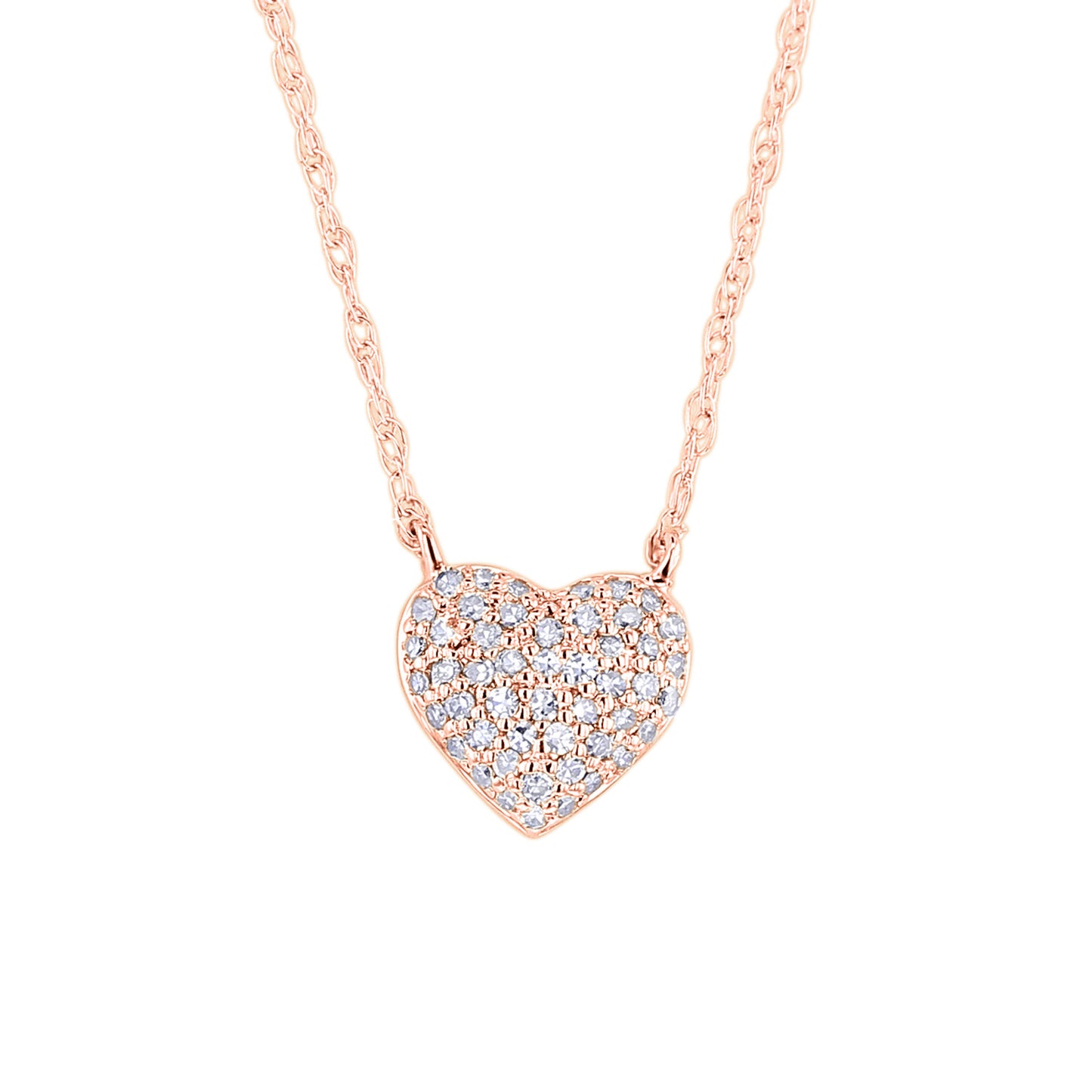 Cluster Heart Diamond Necklace
