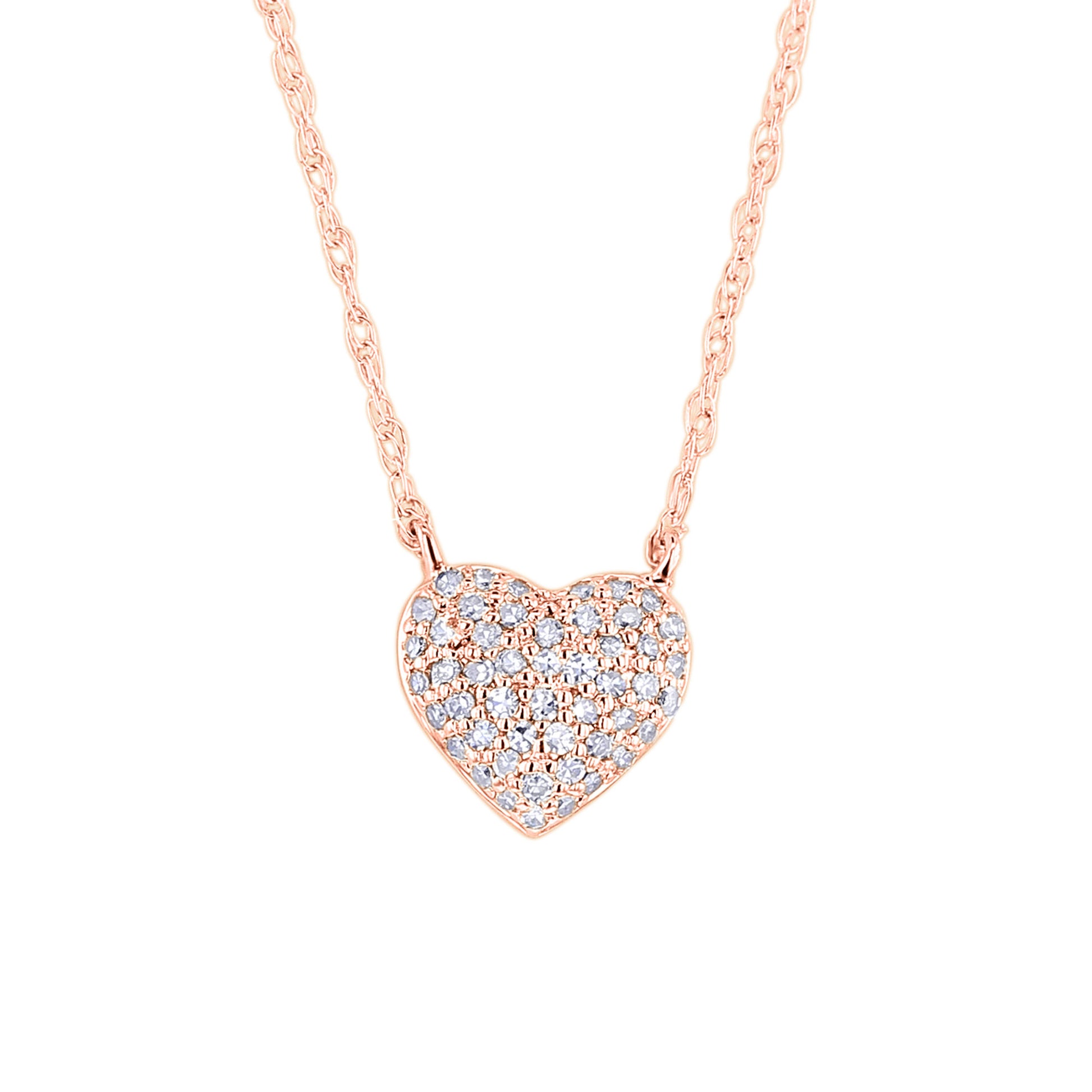 Cluster Heart Diamond Necklace