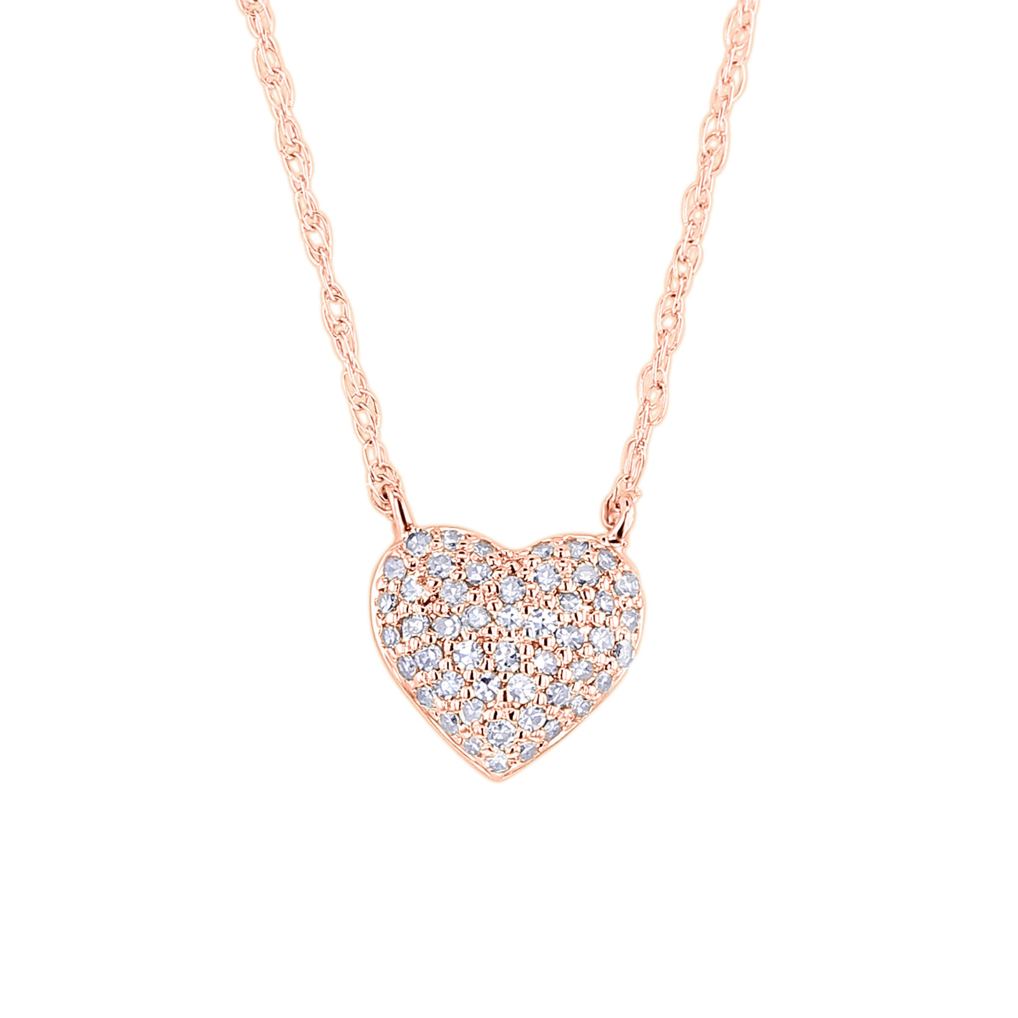 Cluster Heart Diamond Necklace
