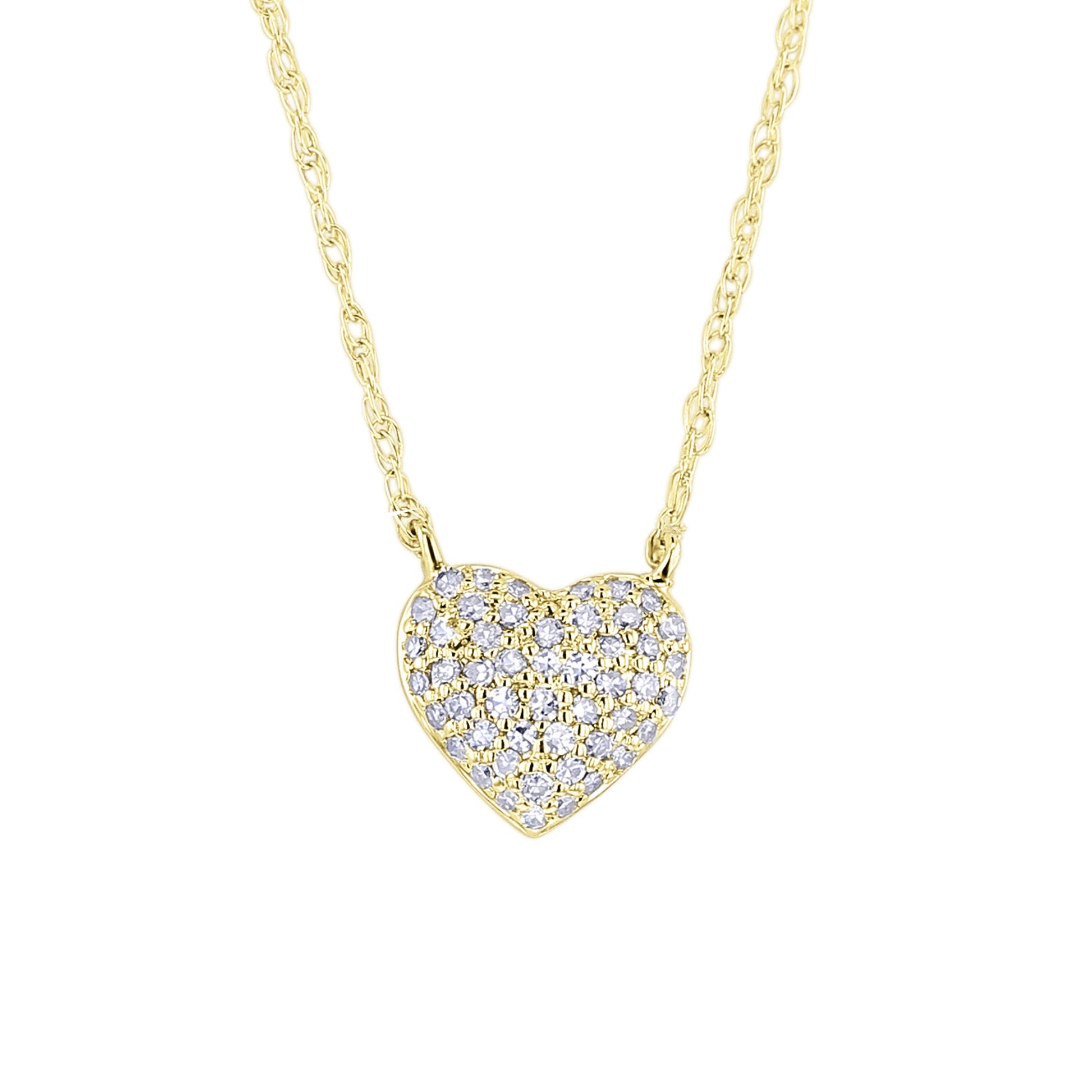 Cluster Heart Diamond Necklace