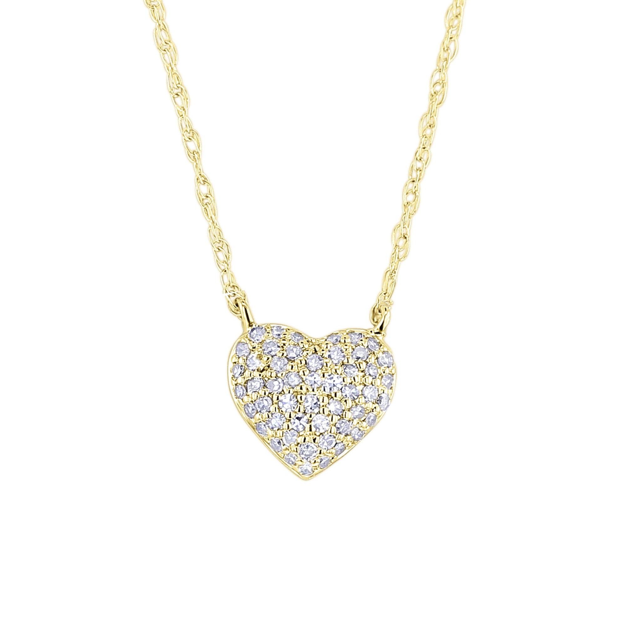 Cluster Heart Diamond Necklace