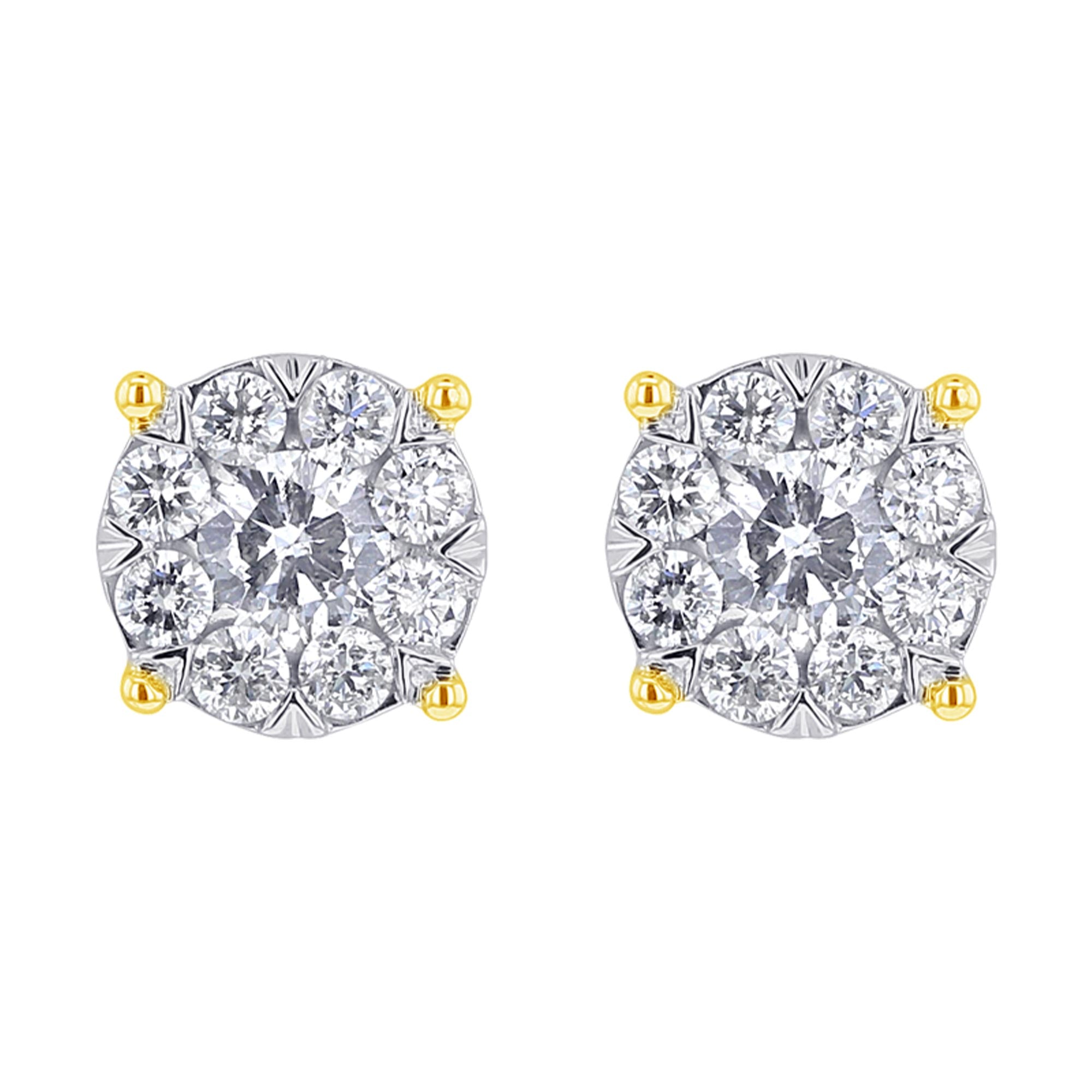 Miracle Elegant Diamond Stud Earrings 1ct