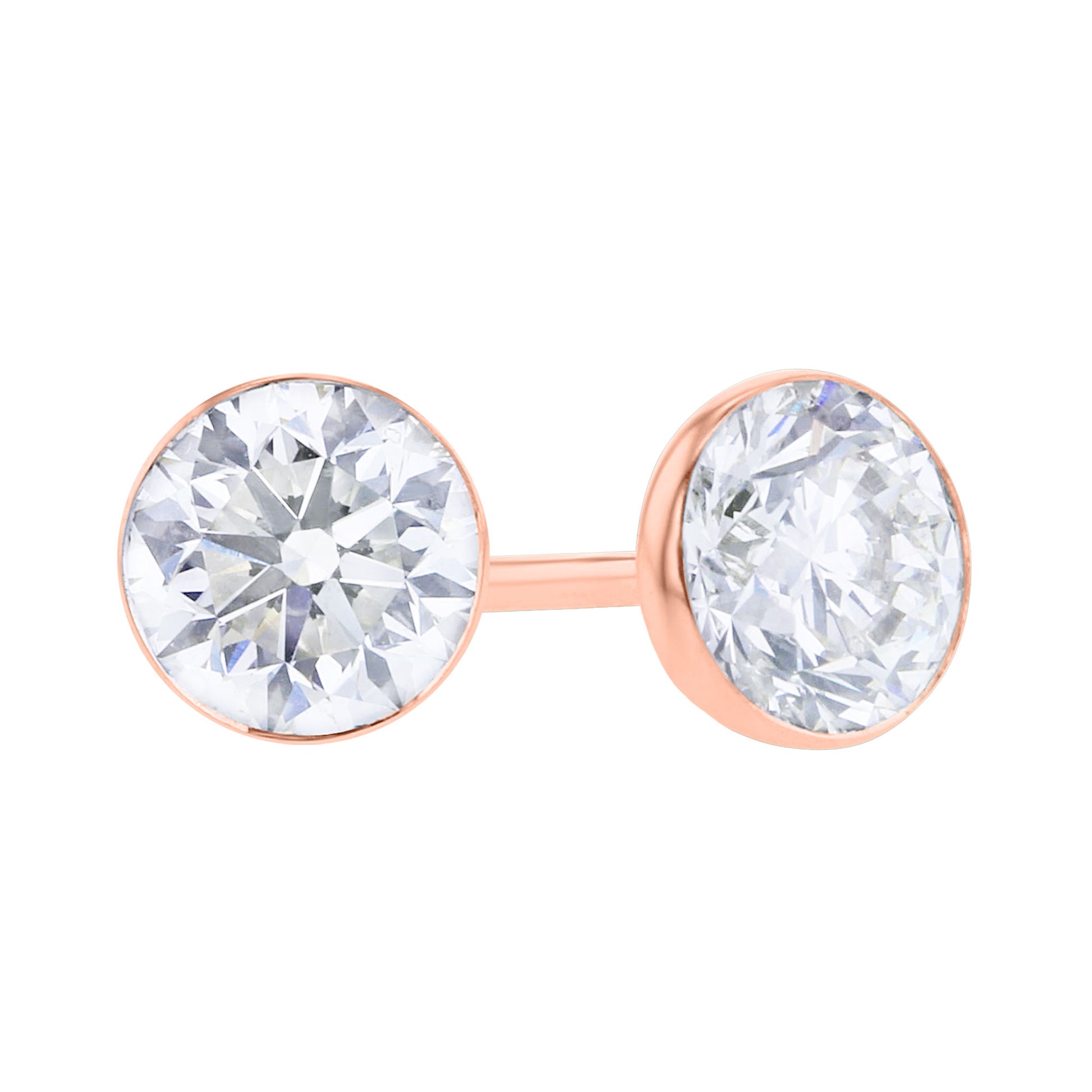 Get Naked Diamond Bezel Stud Earrings 1/4ct