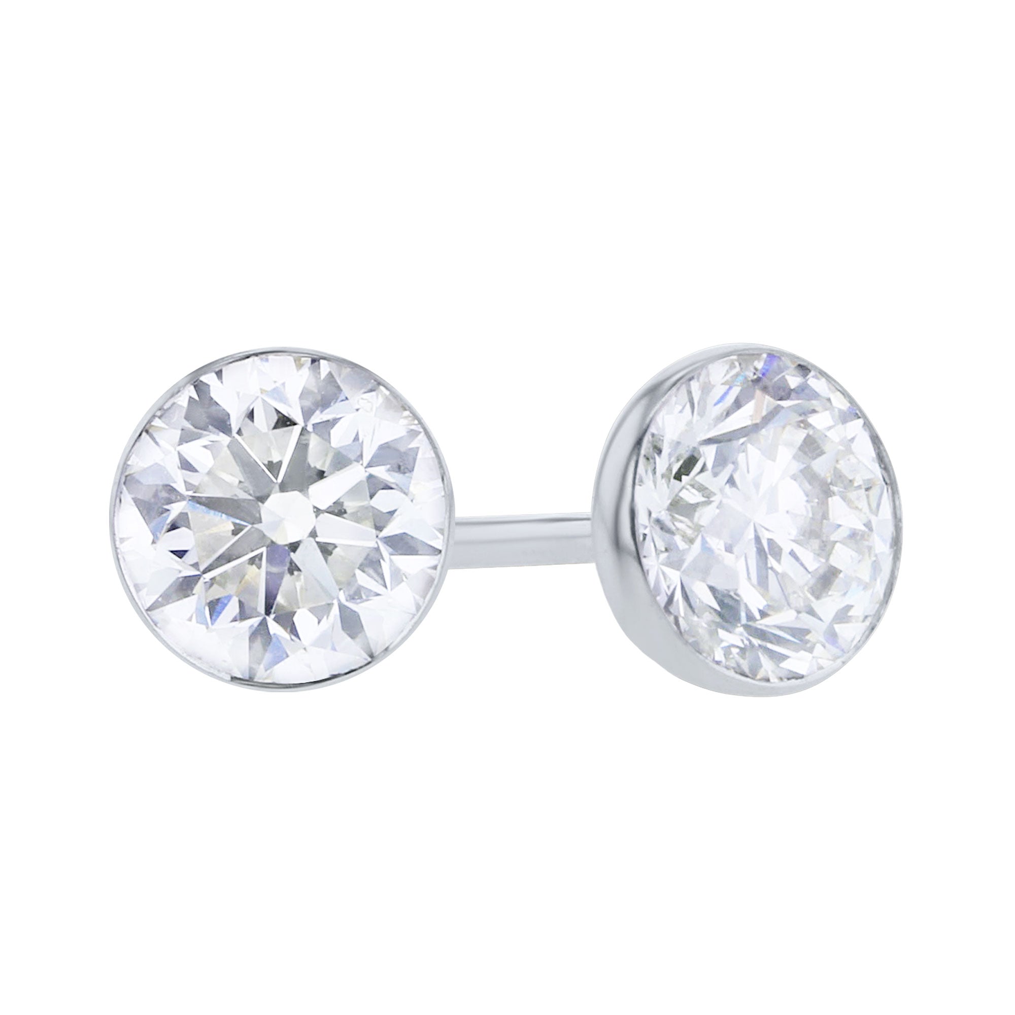Get Naked Bezel Diamond Stud Earrings 1/4ct – Steven Singer Jewelers
