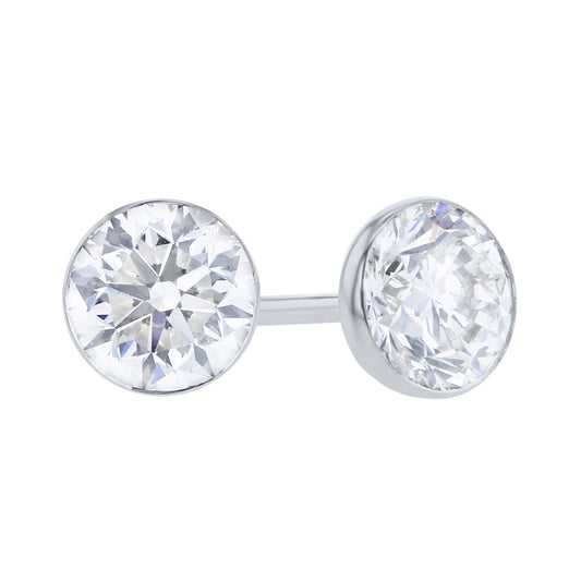 Get Naked Diamond Bezel Stud Earrings 1/4ct