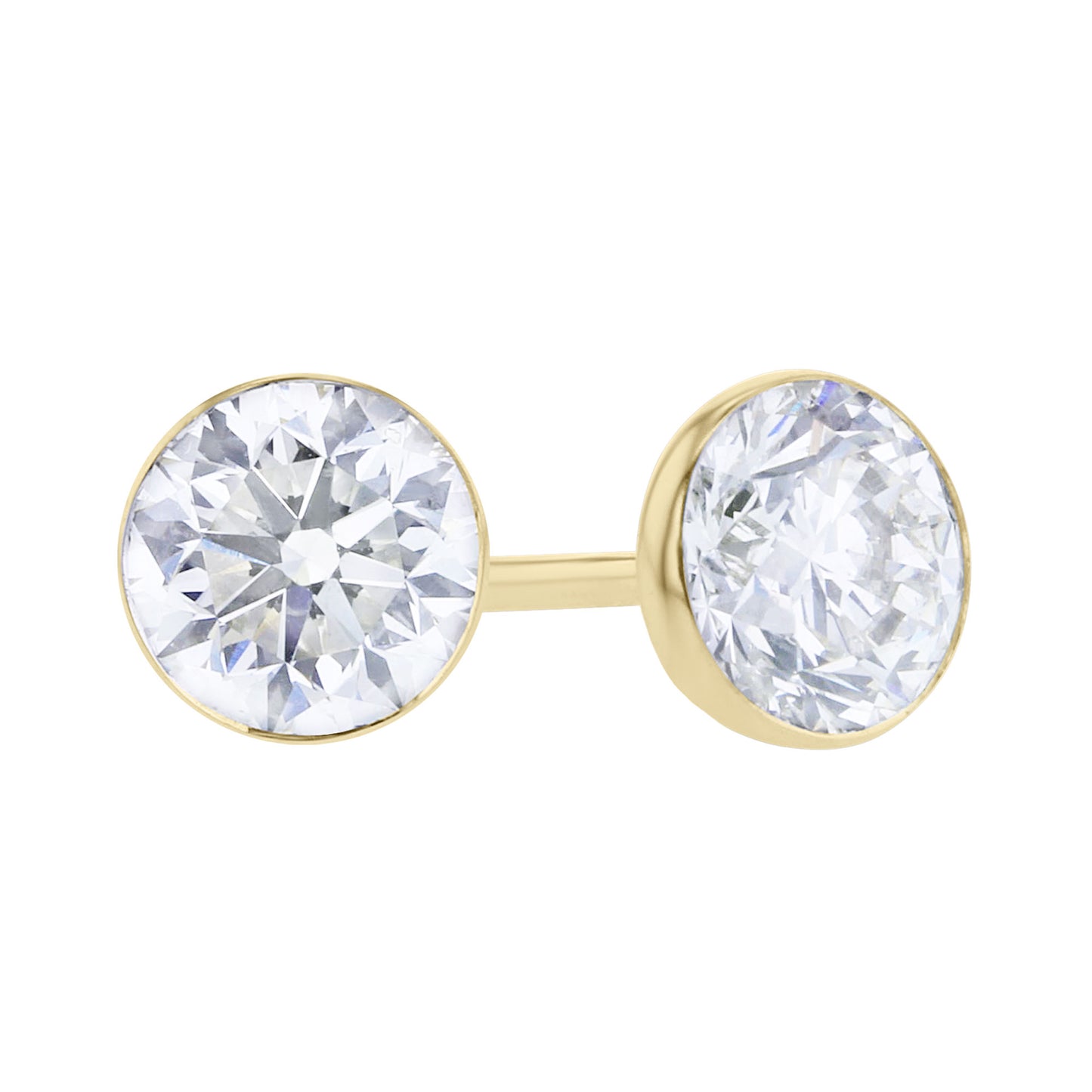 Get Naked Diamond Bezel Stud Earrings 1/4ct