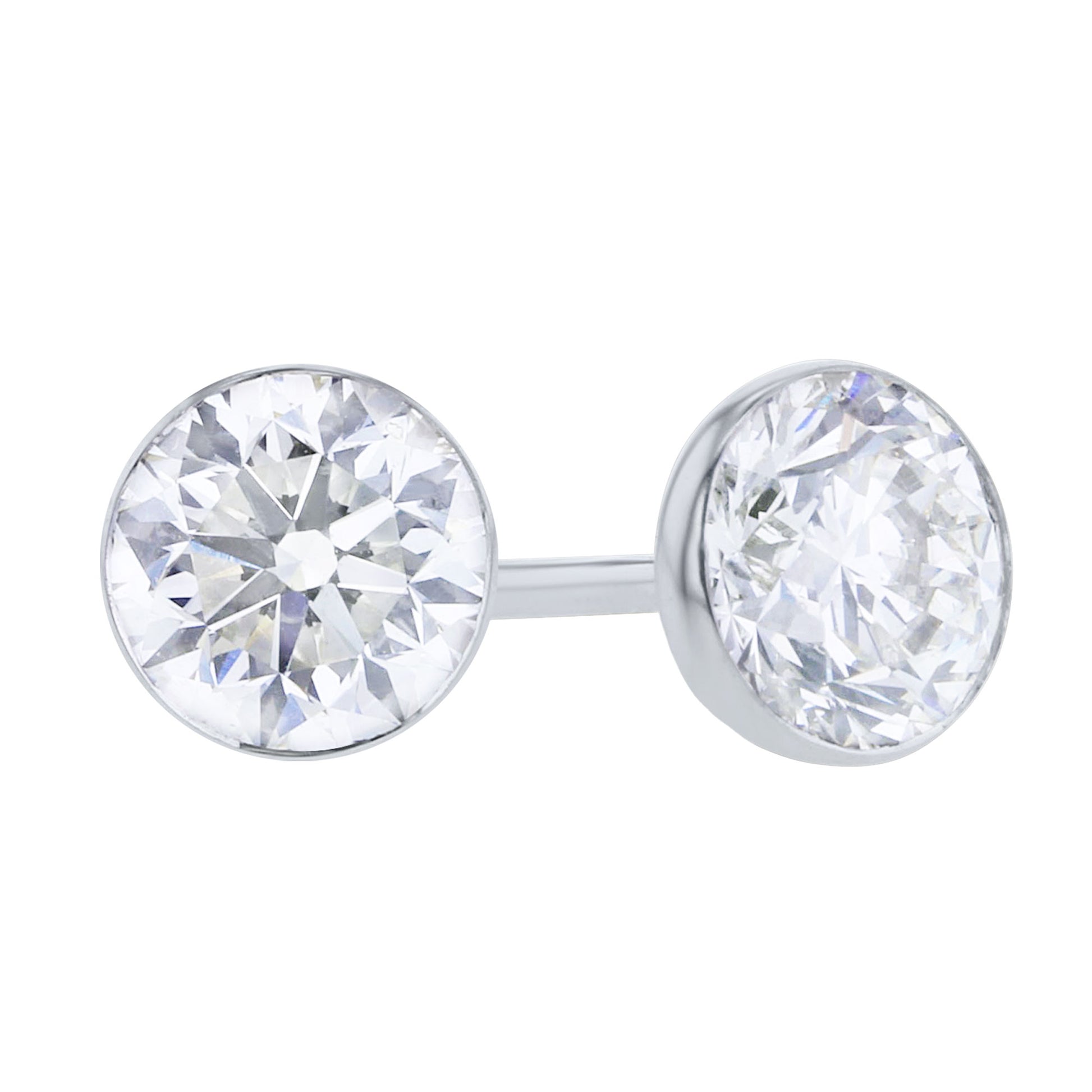 Get Naked Diamond Bezel Stud Earrings 1/2ct
