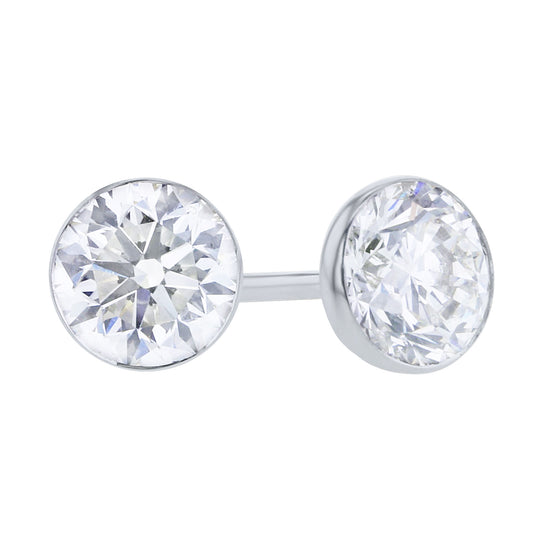 Get Naked Diamond Bezel Stud Earrings 1/2ct