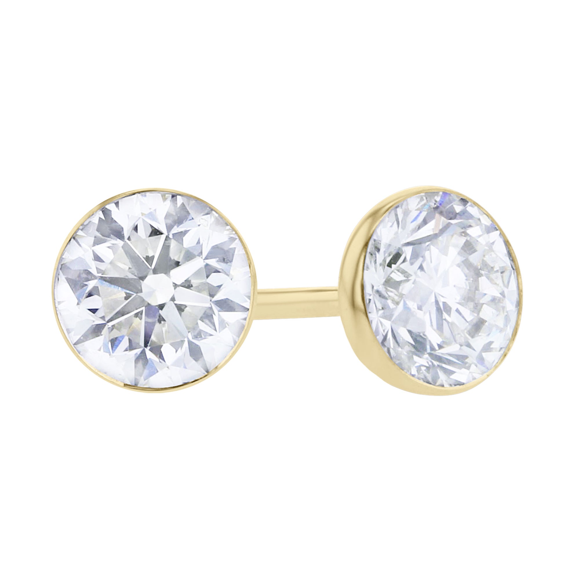 Get Naked Diamond Bezel Stud Earrings 1/2ct