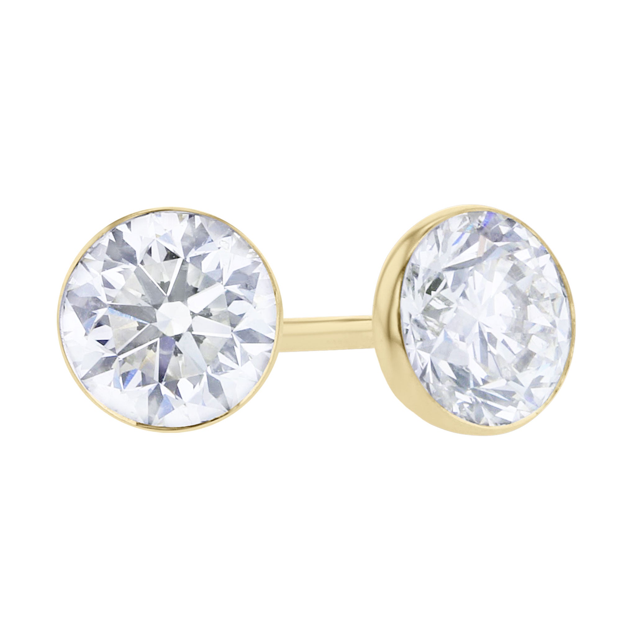 Get Naked Diamond Bezel Stud Earrings 1/2ct