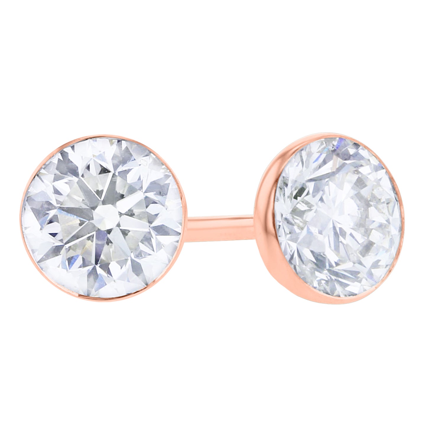 Get Naked Diamond Bezel Stud Earrings 3/4ct