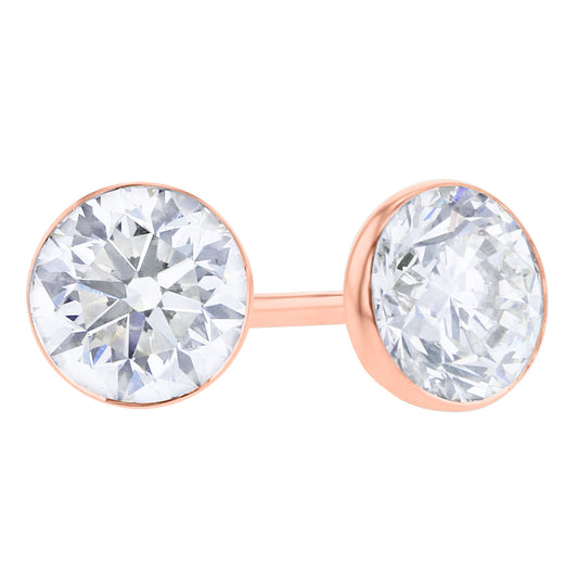 Get Naked Diamond Bezel Stud Earrings 3/4ct