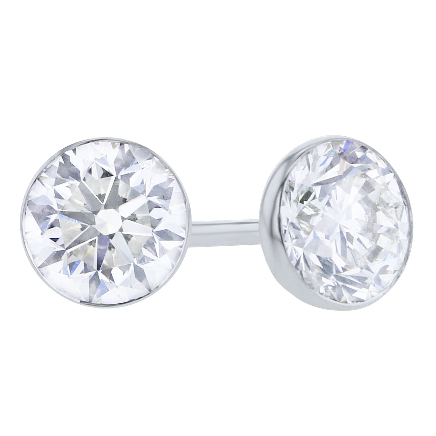 Get Naked Diamond Bezel Stud Earrings 3/4ct