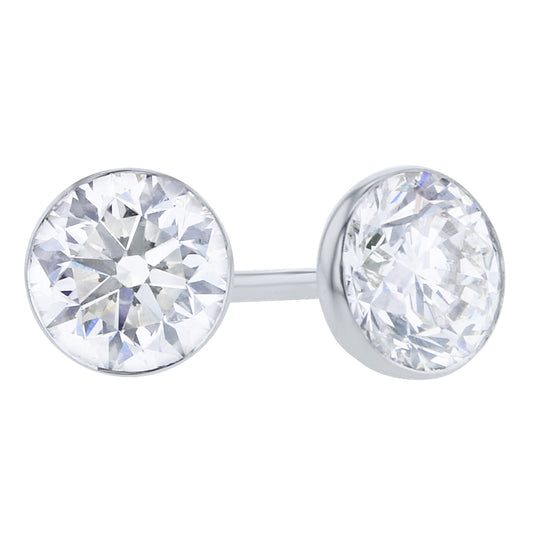 Get Naked Diamond Bezel Stud Earrings 3/4ct