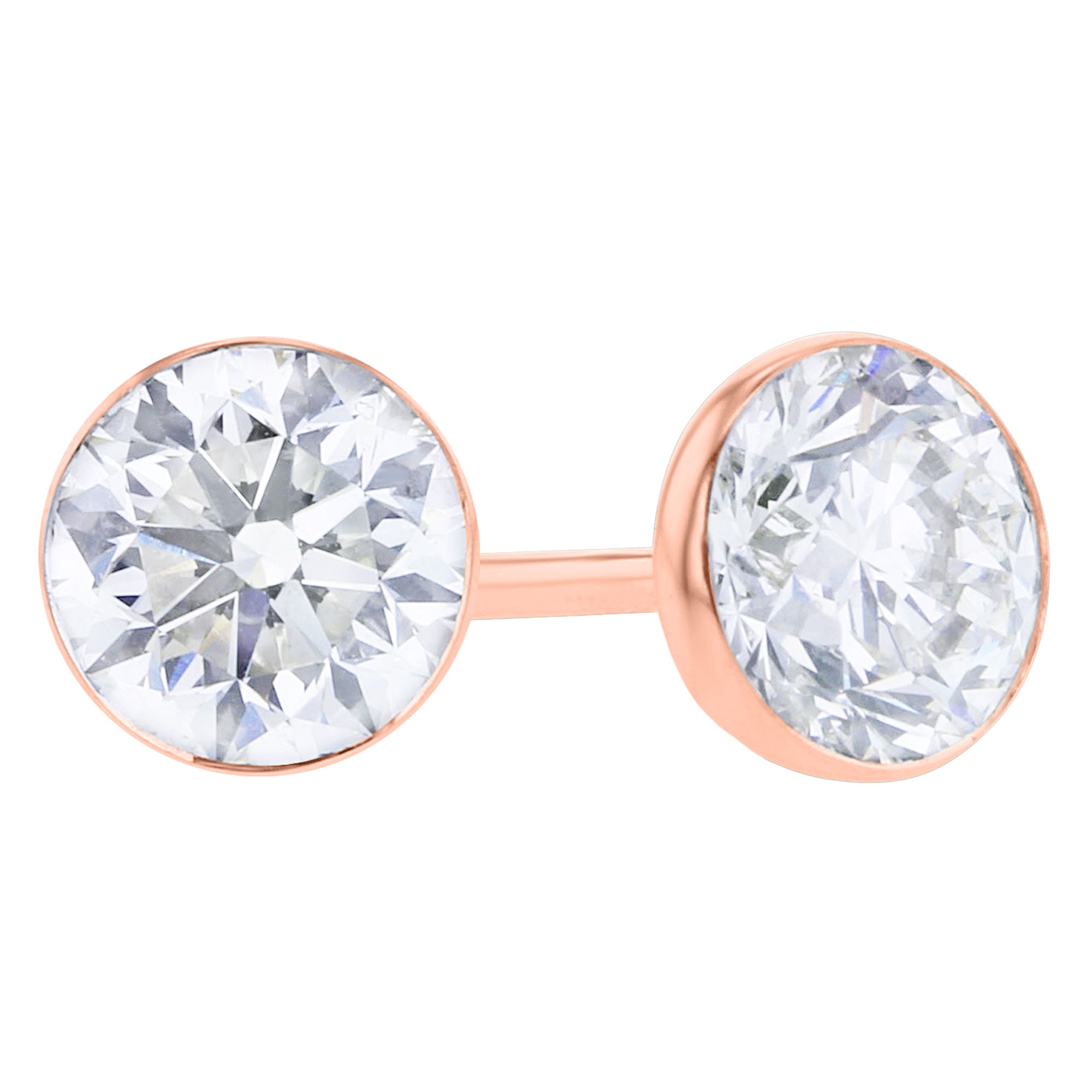 Get Naked Diamond Bezel Stud Earrings 1ct