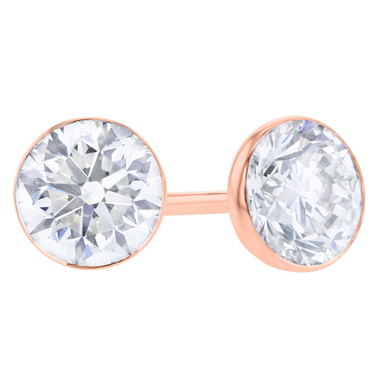 Get Naked Diamond Bezel Stud Earrings 1ct