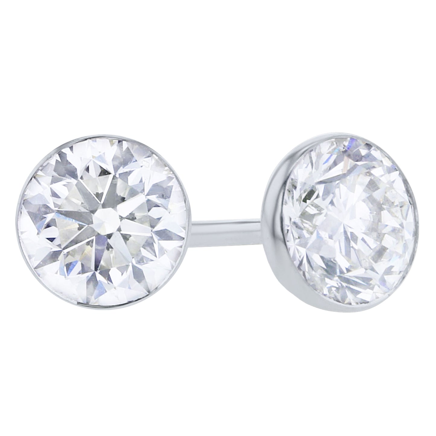Get Naked Diamond Bezel Stud Earrings 1ct